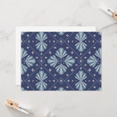 Carte Motif de formes géométriques bleues (Devant/Arrière en situation)