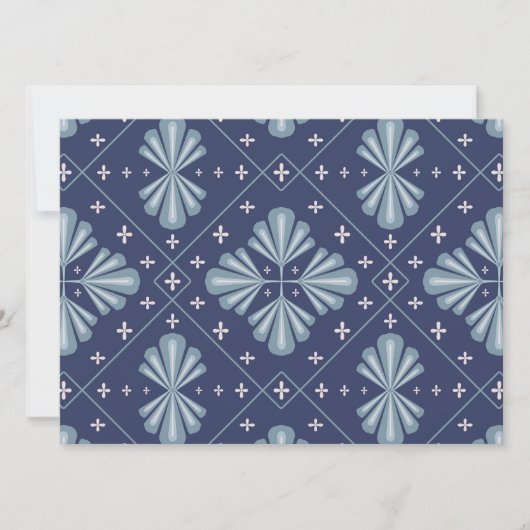 Carte Motif de formes géométriques bleues (Devant)