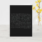 Carte Motif de formules mathématiques (Fleur jaune)