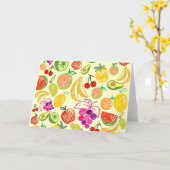 Carte Motif de fruits (Fleur jaune)