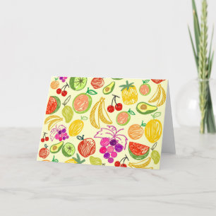 Carte Motif de fruits