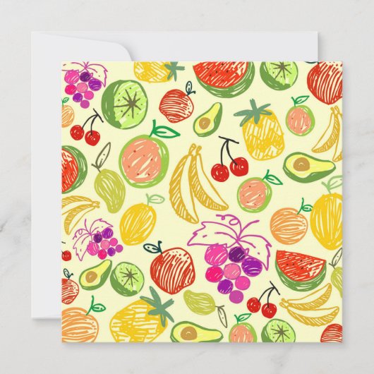 Carte Motif de fruits (Devant)