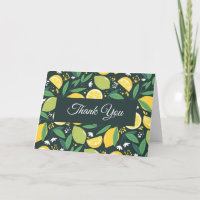 Motif de fruits de citron et de citron vert Merci
