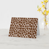 Carte Motif de girafe Brown foncée (Fleur jaune)