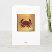 Carte Motif de grenouille de compagnie : Base dorée (Dos)