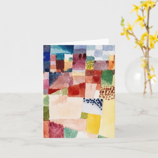 Carte Motif de Hammamet par Paul Klee, Art abstrait (Fleur jaune)