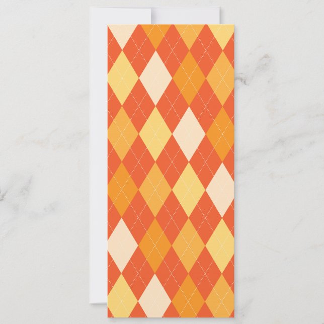 Carte Motif de Jacquard orange (Devant)