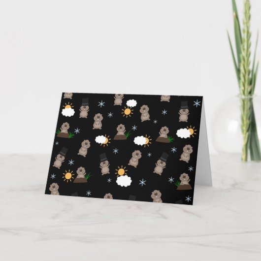 Carte Motif de jour de Groundhog (Devant)