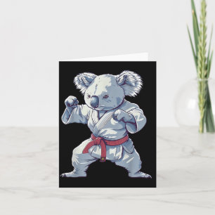 Carte Motif de koala de karaté Taekwondo Jiu-Jitsu MMA
