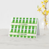 Carte Motif de la bière verte St. Patrick (Fleur jaune)