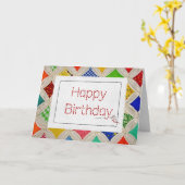 Carte Motif de la fenêtre de la cathédrale d'anniversair (Fleur jaune)