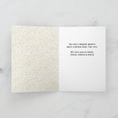 Carte Motif de la Parties scintillant d'or Joyeuse fête (Intérieur)