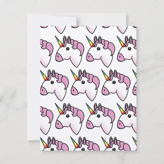 Carte Motif de licorne mignonne (Devant)