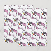 Carte Motif de licorne mignonne (Devant / Derrière)