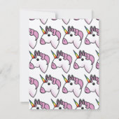 Carte Motif de licorne mignonne (Dos)