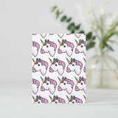 Carte Motif de licorne mignonne (Debout devant)