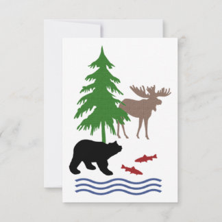 Carte Motif de l'orignal et de l'ours