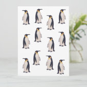 Carte Motif de manchots mignons (Debout devant)