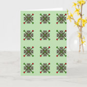 Carte Motif de mandala de Noël (Fleur jaune)