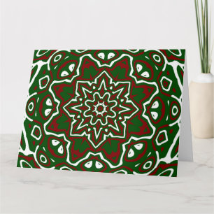 Carte Motif de mandala de Noël orné éclectique Groovy