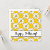 Carte Motif de marguerite jaune blanc 2 (Devant/Arrière en situation)