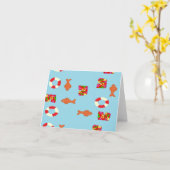 Carte Motif de mer (Fleur jaune)