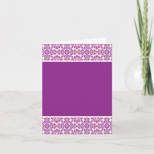 Carte Motif de mosaïque BGF - pourpre