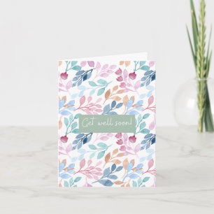 Carte Motif de nature à l'aquarelle Affirmation de rétab