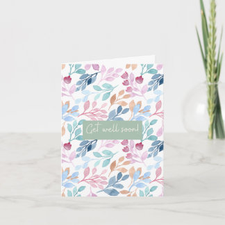 Carte Motif de nature à l'aquarelle Affirmation de rétab