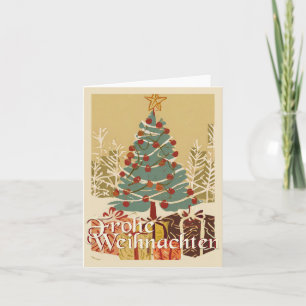 Carte Motif de Noël, avec des cadeaux sous le sapin de N