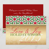 Carte Motif de Noël de Fête de neige en hiver (Devant / Derrière)