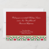 Carte Motif de Noël de Fête de neige en hiver (Dos)