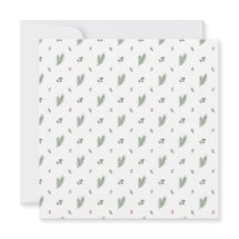 Motif de Noël minimal, pin, baies