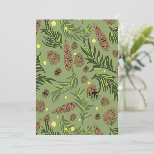 Carte Motif de Noël, Pine Snow 11 (Debout devant)