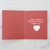 Carte Motif de Noël rose Whimsical (Intérieur)