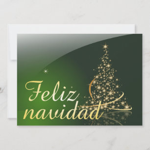 Carte Motif de Noël vert avec arbre de Noël. V2.0