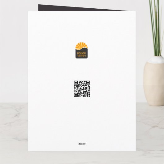 Carte Motif de Noël violet foncé avec Noël doré (Dos)