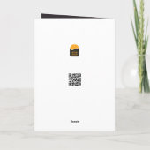 Carte Motif de Noël violet foncé avec Noël doré (Dos)