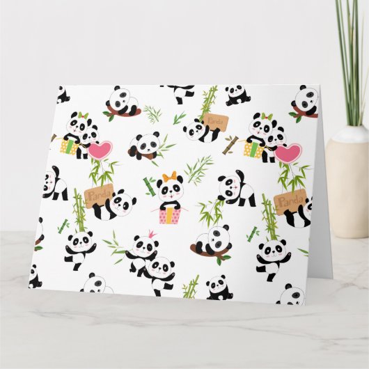 Carte Motif de Panda (Devant)