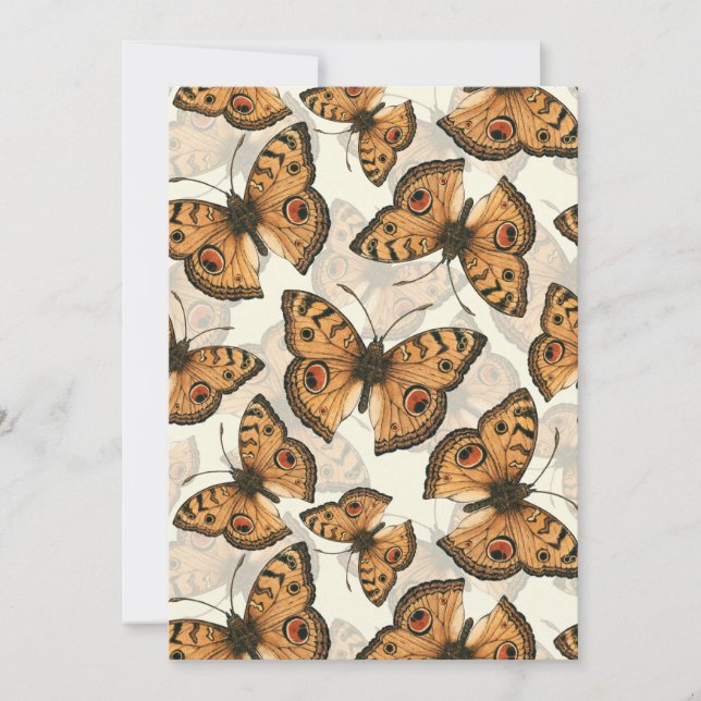 Carte Motif de papillon paon (Devant)