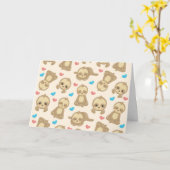 Carte Motif De Parfums, Mignons Parfums, Coeurs (Fleur jaune)