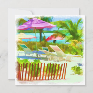Carte Motif de plage des îles Bahama-Tropical