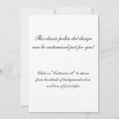 Carte Motif de points Polka blanc (Dos)