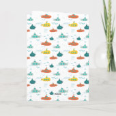 Carte Motif de poisson de mer profond sous-marin mignon (Dos)