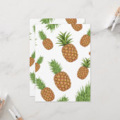 Carte Motif de pomme de pin aquarelle 1 (Devant/Arrière en situation)