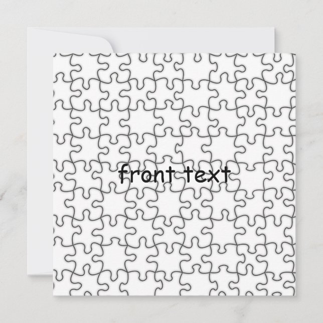 Carte Motif de puzzle (Ajouter Votre Image) (Devant)