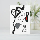 Carte Motif de rétention : Abstrait noir, blanc, gris et (Debout devant)