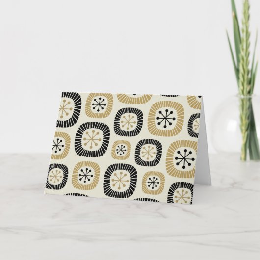 Carte Motif de soleil en explosion de style Mid Century (Devant)