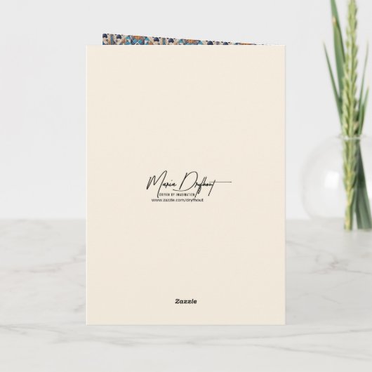 Carte Motif de surface d'impression de chien bleu annive (Dos)