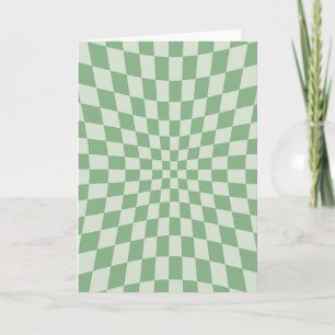 Carte Motif de tableau de bord vert déformé